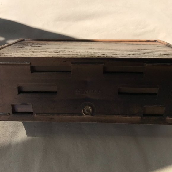 Vintage Lerner Wood Look Letter Holder Mail Organizer Retro faux carved - Picture 4 of 5